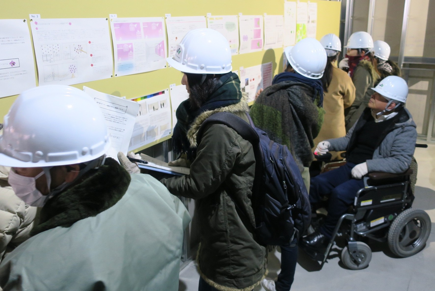 水戸新庁舎：施工段階udレビュー ベビールーム壁紙コンペの審査